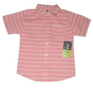 MICK-MACK, BUTTON DOWN SHIRT, COLOR: CORAL, SIZE:4T
